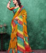 Bandhani poly georgette bandhani saree