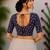 Blue premium cotton handblock printed blouse