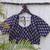 Blue premium cotton handblock printed blouse