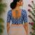 Blue premium cotton handblock printed blouse