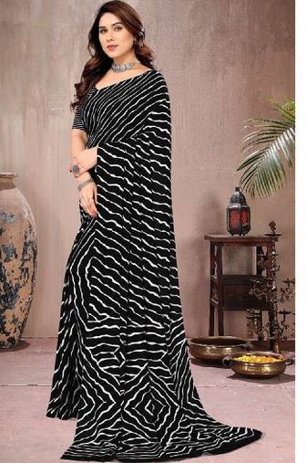 Leheriya poly georgette leheriya saree