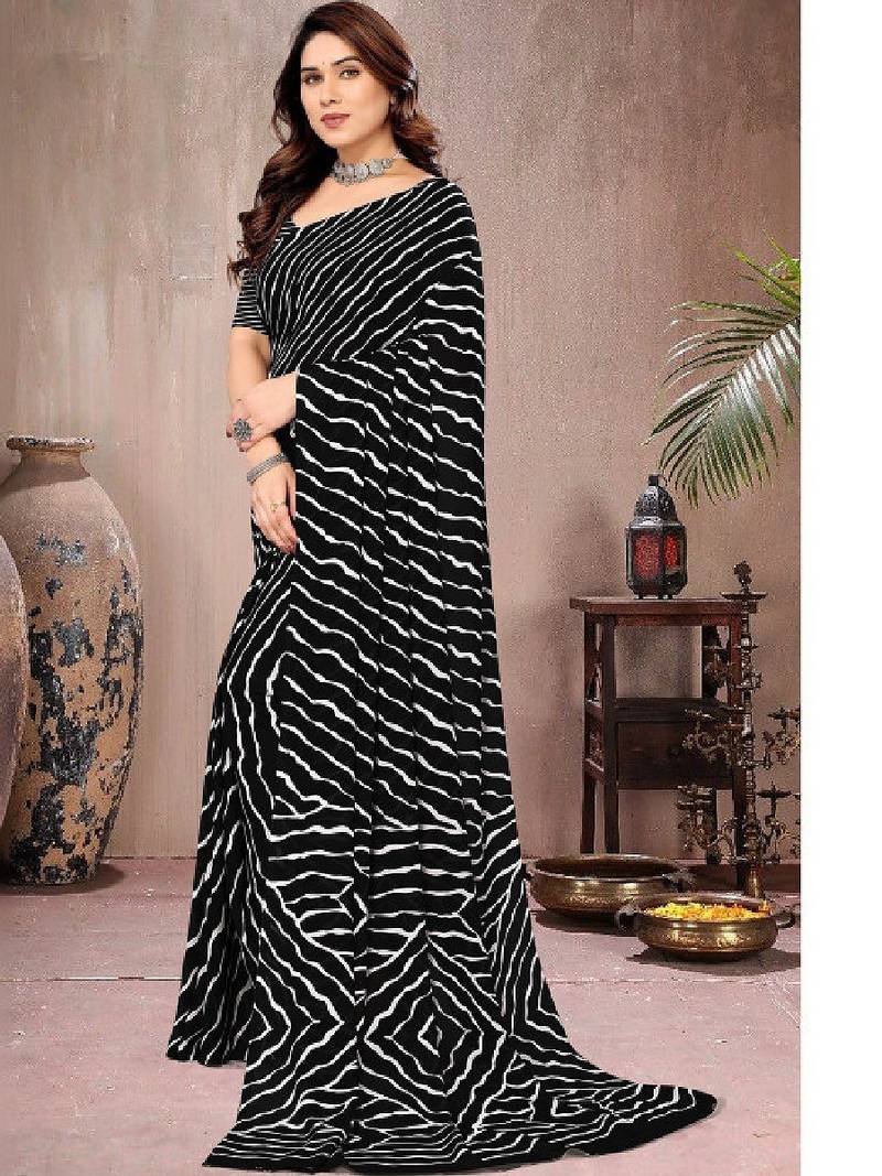 Leheriya poly georgette leheriya saree