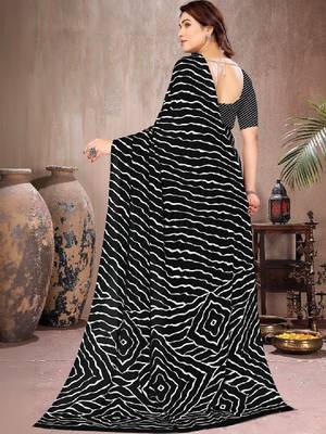 Leheriya poly georgette leheriya saree 2
