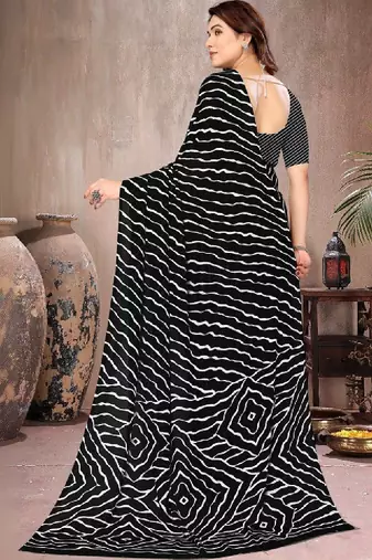Leheriya poly georgette leheriya saree