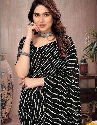 Leheriya poly georgette leheriya saree 4