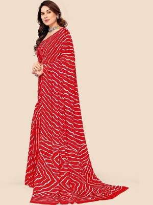 Leheriya poly georgette leheriya saree 1
