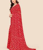 Leheriya poly georgette leheriya saree