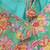 Green premium cotton handblock printed blouse