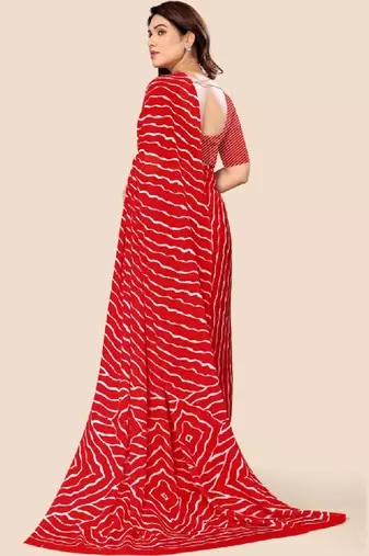 Leheriya poly georgette leheriya saree