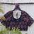 Grey premium cotton handblock printed blouse
