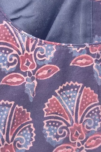 Grey premium cotton handblock printed blouse