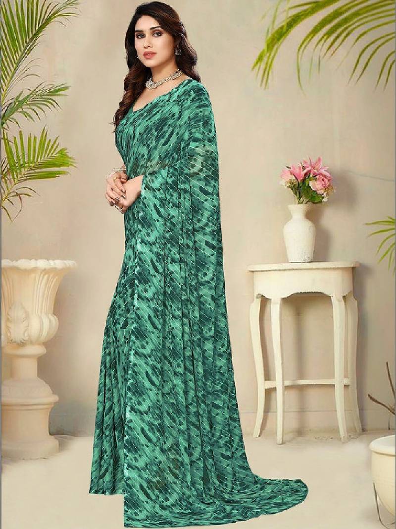 Leheriya poly georgette leheriya saree