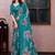Floral poly georgette bandhani saree