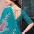 Floral poly georgette bandhani saree