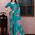Floral poly georgette bandhani saree