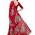 Floral poly georgette bandhani saree