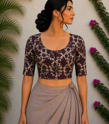 Multicolor premium cotton handblock printed blouse