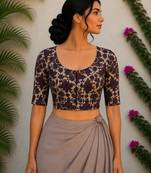 Multicolor premium cotton handblock printed blouse