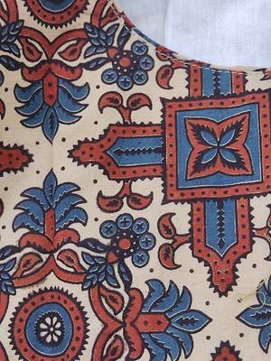 Multicolor premium cotton handblock printed blouse 5