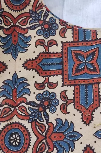 Multicolor premium cotton handblock printed blouse