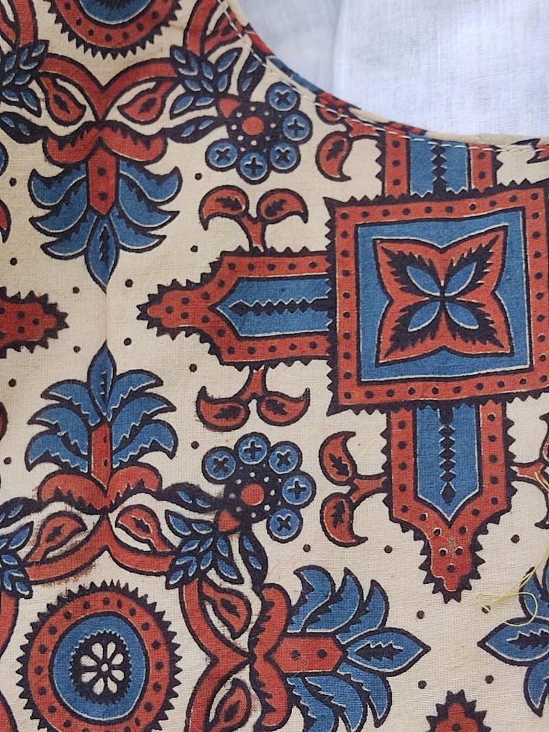 Multicolor premium cotton handblock printed blouse