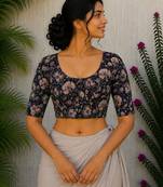 Multicolor premium cotton handblock printed blouse