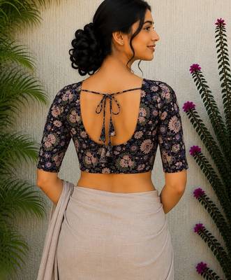 Multicolor premium cotton handblock printed blouse 2
