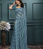 Leheriya poly georgette leheriya saree
