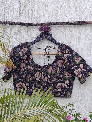 Multicolor premium cotton handblock printed blouse 3