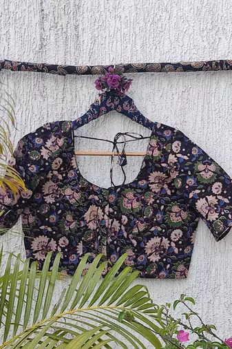 Multicolor premium cotton handblock printed blouse