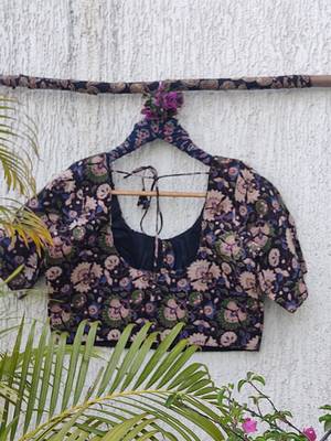 Multicolor premium cotton handblock printed blouse 4