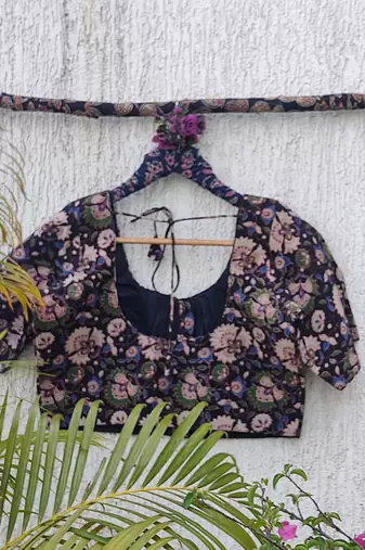 Multicolor premium cotton handblock printed blouse