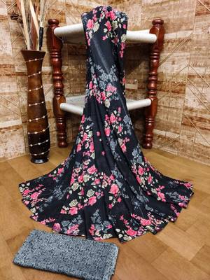 Floral poly georgette leheriya saree 4
