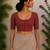 Maroon premium cotton handblock printed blouse