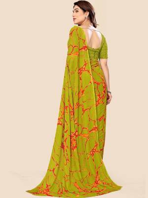 Poly georgette leheriya saree 2