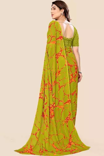 Poly georgette leheriya saree