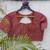 Maroon premium cotton handblock printed blouse