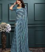 Leheriya poly georgette leheriya saree