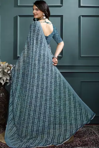 Leheriya poly georgette leheriya saree