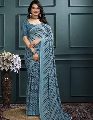 Leheriya poly georgette leheriya saree 4