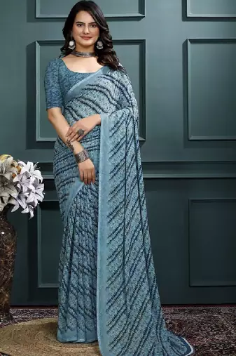 Leheriya poly georgette leheriya saree