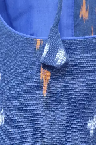 Navy blue premium cotton handblock printed blouse