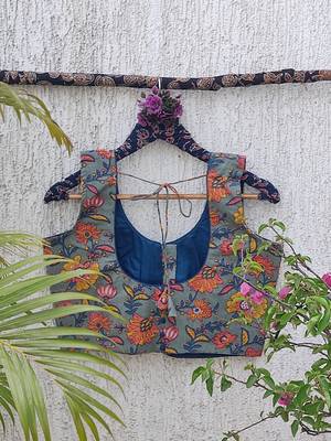 Multicolor premium cotton handblock printed blouse 2