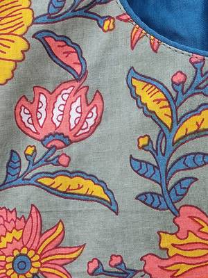 Multicolor premium cotton handblock printed blouse 3