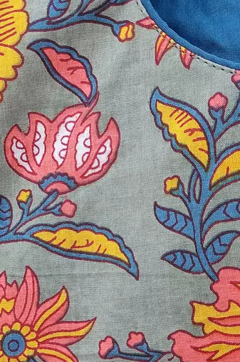 Multicolor premium cotton handblock printed blouse