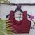 Maroon premium cotton handblock printed blouse