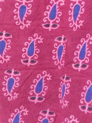 Maroon premium cotton handblock printed blouse 3