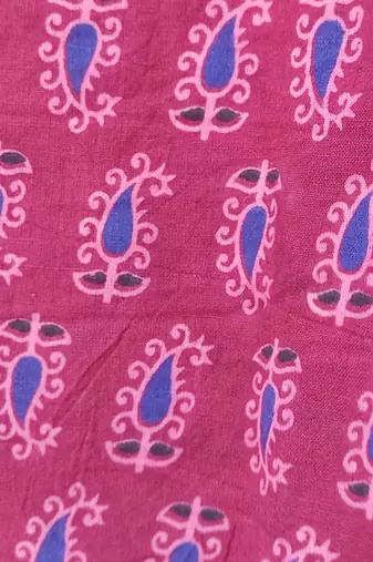 Maroon premium cotton handblock printed blouse