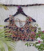 Multicolor premium cotton handblock printed blouse