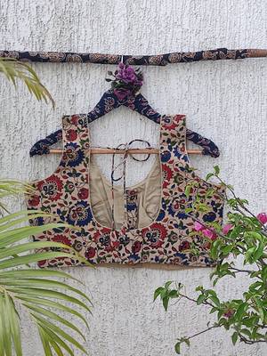 Multicolor premium cotton handblock printed blouse 2
